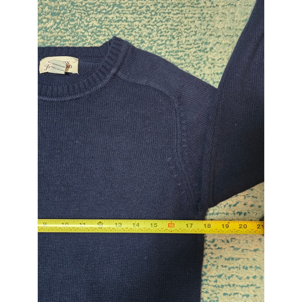 Essex Junction Mens Navy Blue Acrylic Crew Neck Long Sleeve Sweater Size S (AE) - Picture 4 of 5